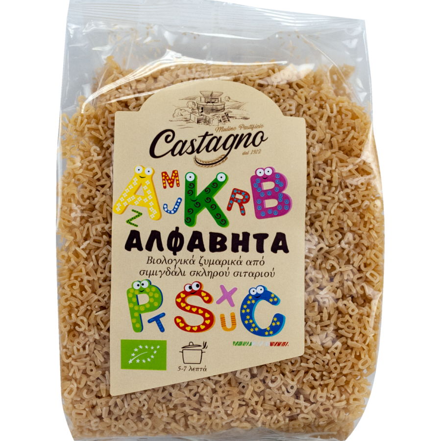 Παιδικα Ζυμαρικα Αλφαβητα Bio 500gr Castagno